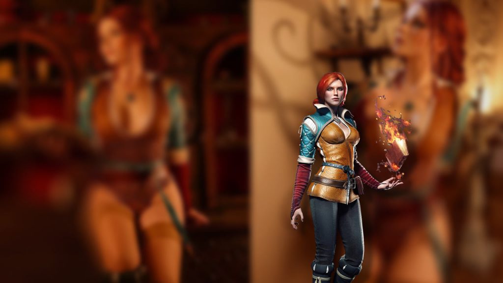 Cosplayer irine_meier com o Cosplay de Triss Merigold de The Witcher.