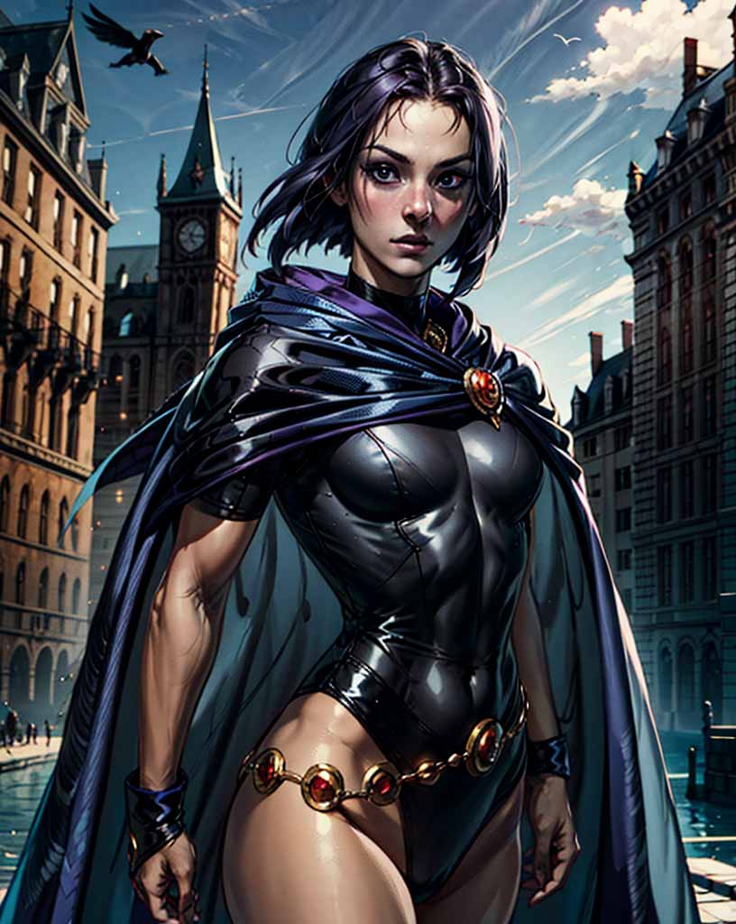 Rainha das Trevas O Cosplay de Raven de Teen Titans por kristy_che_ é um Espetáculo de Beleza e Obscuridade